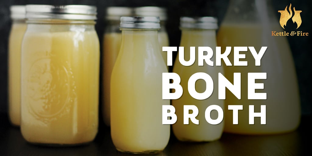 titled image (and shown) Turkey bone broth recipe