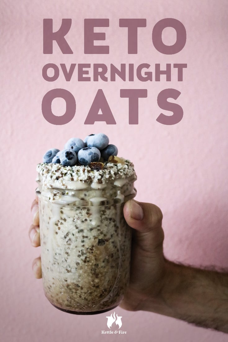 A new spin on traditional overnight oats, this Keto overnight oats recipe is so full of healthy fats, fiber, and flavor. 