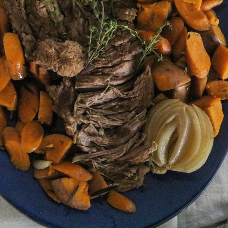 Slow Cooker Pot Roast With Beef Bone Broth The Kettle & Fire Blog