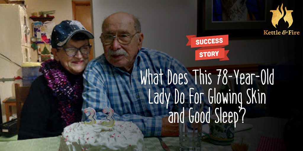 What Does This Elderly Lady Do for Glowing Skin and Good Sleep