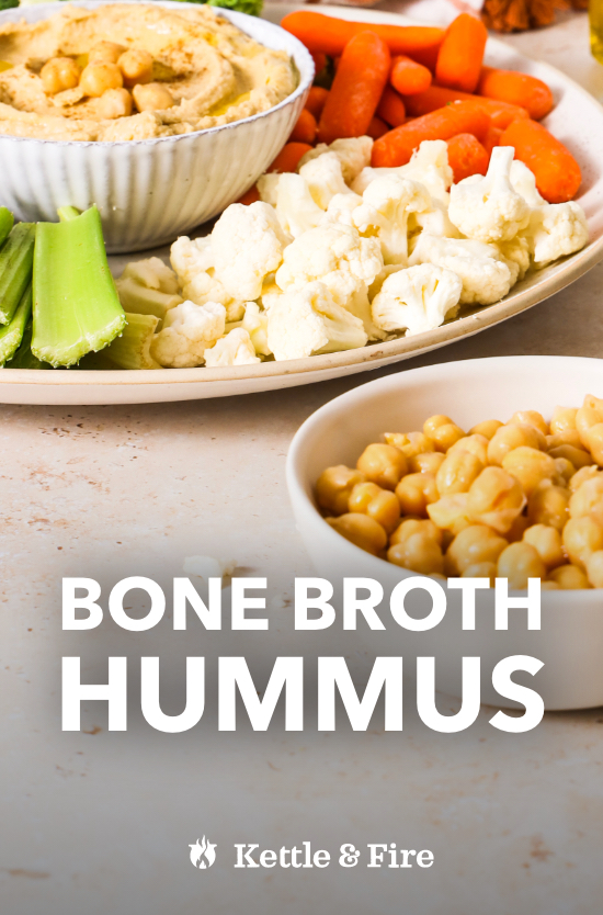 titled vertical image of bone broth hummus