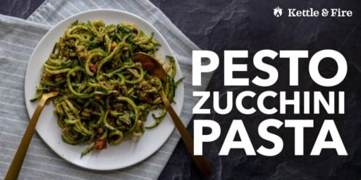 Pesto Zucchini Pasta Recipe Whole30 Approved cover