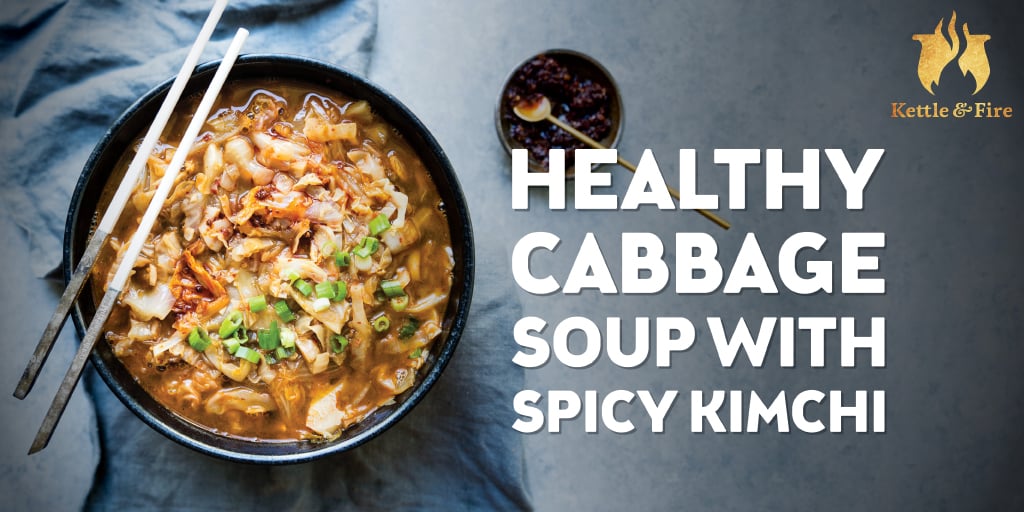 The combination of fresh garlic, ginger, soy sauce and sesame oil make this healthy cabbage soup like a stir-fry comfort food (only in hearty soup form). Browning a little ground pork also makes it a filling main meal. Whether you love cabbage or not, we're willing to bet this soup will become a healthy go-to staple.