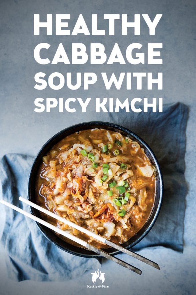 The combination of fresh garlic, ginger, soy sauce and sesame oil make this healthy cabbage soup like a stir-fry comfort food (only in hearty soup form). Browning a little ground pork also makes it a filling main meal. Whether you love cabbage or not, we're willing to bet this soup will become a healthy go-to staple.