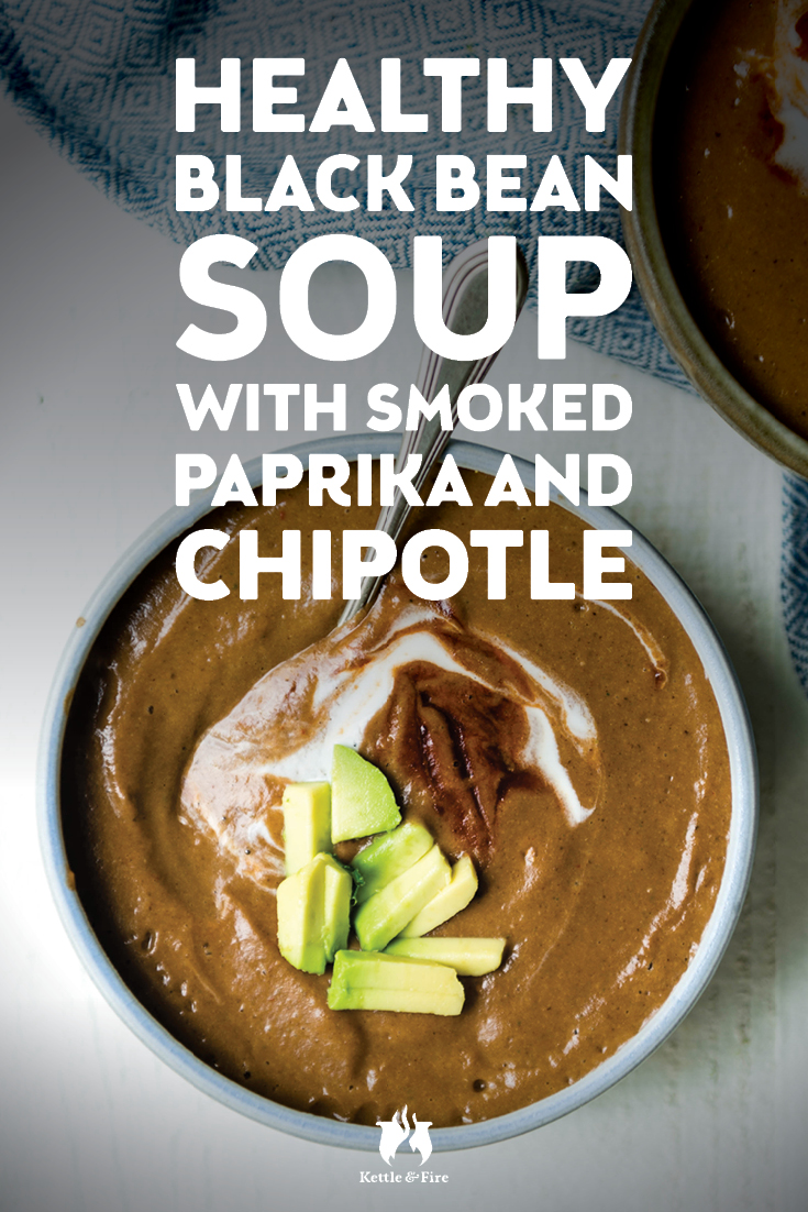 Smoky, smooth, and just a bit spicy, this healthy black bean soup reinvents the American classic with a little Southwestern kick.