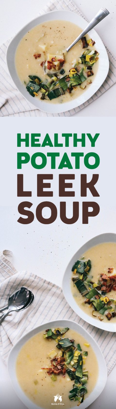 A "healthy" potato leek soup might seem like an oxymoron, but we've managed to tweak a few key ingredients in this classic comfort food to create a healthier option. Our version remains a satisfying and delicious recipe while hiding healthier ingredients in the soup pot.