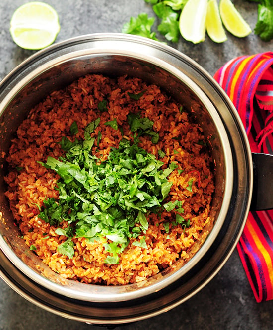 Learn how to make flavorful, healthy, authentic Mexican rice in just four easy steps. Bone broth adds nutrients and flavor. Perfect for taco night.