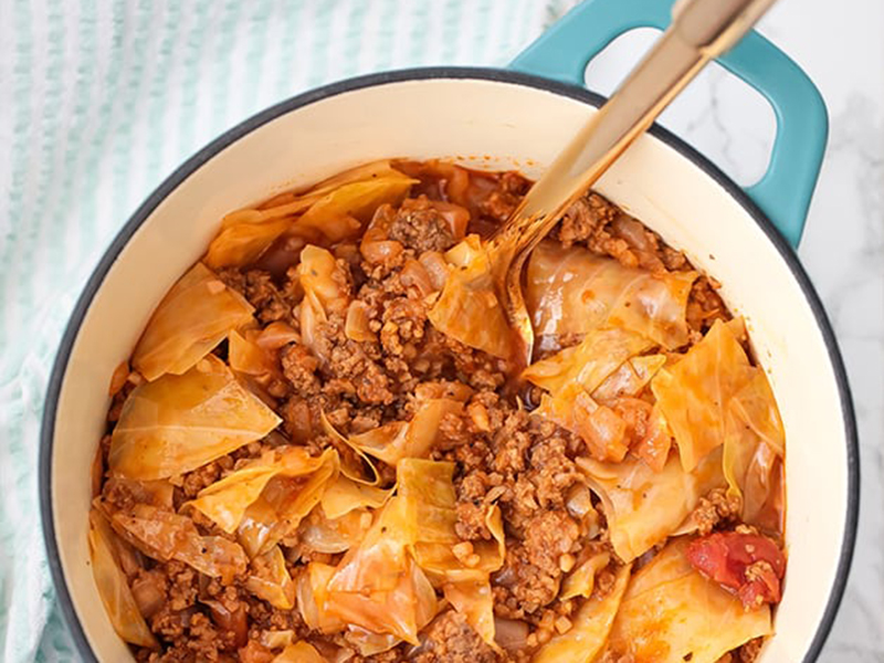Easy Keto Meals: unstuffed cabbage rolls