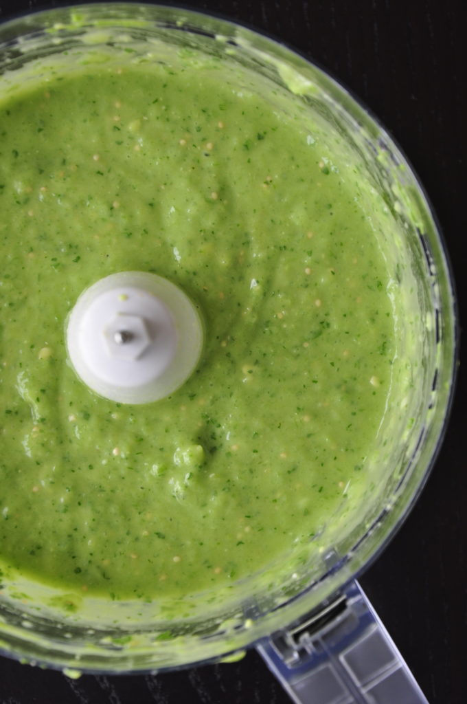 This addictive, spicy salsa verde recipe (also known as “green sauce”) brings the best flavors of Mexico to your dinner plate in 10 minutes or less.