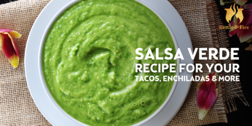 This addictive, spicy salsa verde recipe (also known as “green sauce”) brings the best flavors of Mexico to your dinner plate in 10 minutes or less.