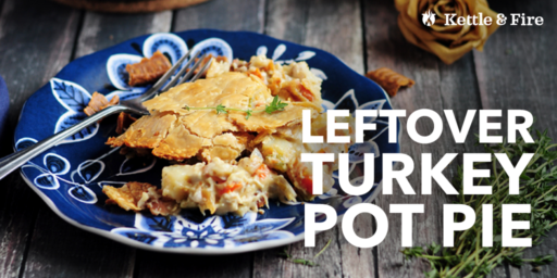 The best leftover turkey recipe is one that’s easy, flavorful, and filling. This turkey pot pie with bone broth checks all the boxes. Perfect for a rainy day.