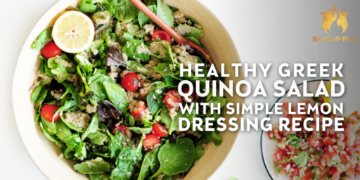 Learn the trick to making quinoa flavorful and addictive with this Greek quinoa salad recipe. Six basic ingredients, ready in 25 minutes, healthy and delicious.