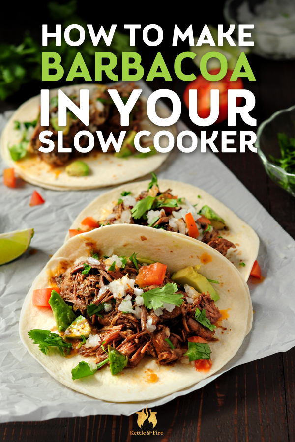 Learn how to make barbacoa for authentic tasting Mexican tacos in the slow cooker. Only five minutes of prep time and a few basic seasonings are required.