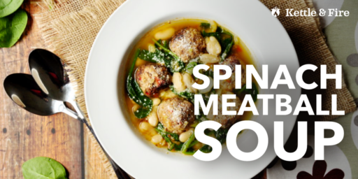 This meatball soup with spinach is more nutritious than a classic Italian wedding soup but with all the same great flavors. Ready in 40 minutes.