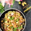 This shrimp quinoa salad is fresh and filling. Made with seasoned tuna steak, cooked shrimp, and a lemon dressing, it’s just as addictive as it is nutritious.