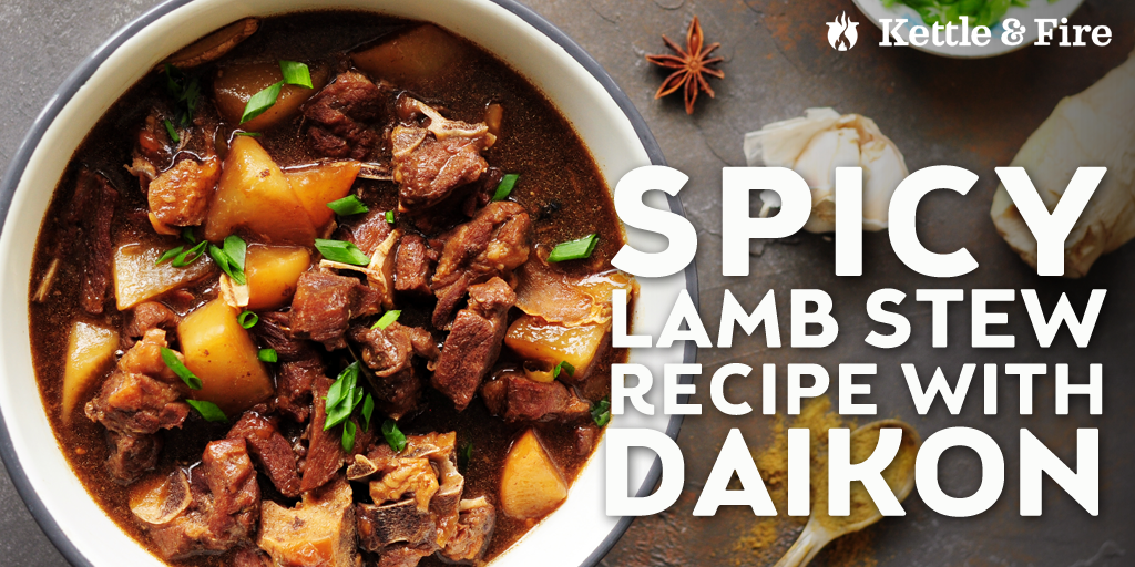 An Asian-inspired twist on a traditional lamb stew recipe that includes a variety of flavors and textures. It’s spicy, comforting, warming, and healthy.