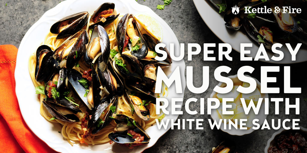 These restaurant-quality steamed mussels in white wine sauce are healthy, easy, and delicious. Ready in 25 and loaded with fresh flavor. Optional to serve with pasta.