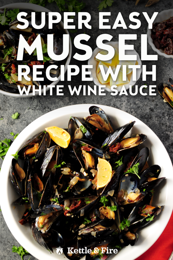 These restaurant-quality steamed mussels in white wine sauce are healthy, easy, and delicious. Ready in 25 and loaded with fresh flavor. Optional to serve with pasta.