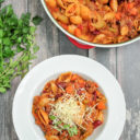 This one-pot traditional Italian pasta e fagioli recipe is hearty, wholesome, and filling. Easy to customize for dietary preferences. Only 10 minutes of prep.