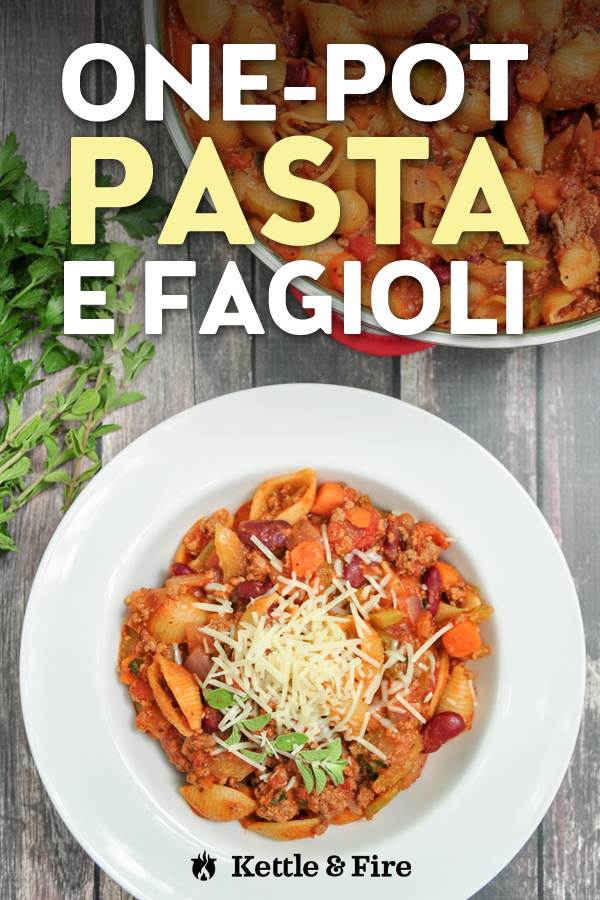 This one-pot traditional Italian pasta e fagioli recipe is hearty, wholesome, and filling. Easy to customize for dietary preferences. Only 10 minutes of prep.