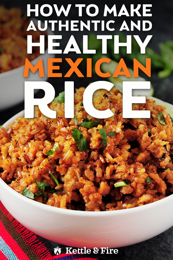 Learn how to make flavorful, healthy, authentic Mexican rice in just four easy steps. Bone broth adds nutrients and flavor. Perfect for taco night. 
