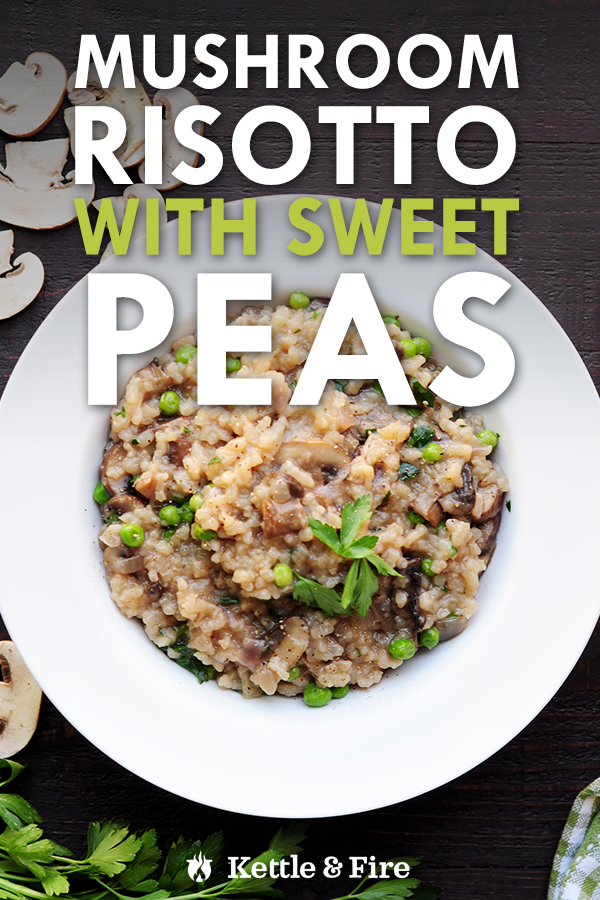 This mushroom risotto with peas is simple, easy, and flavorful. With two different methods to achieve a creamy, velvety texture, you won’t be able to mess it up.