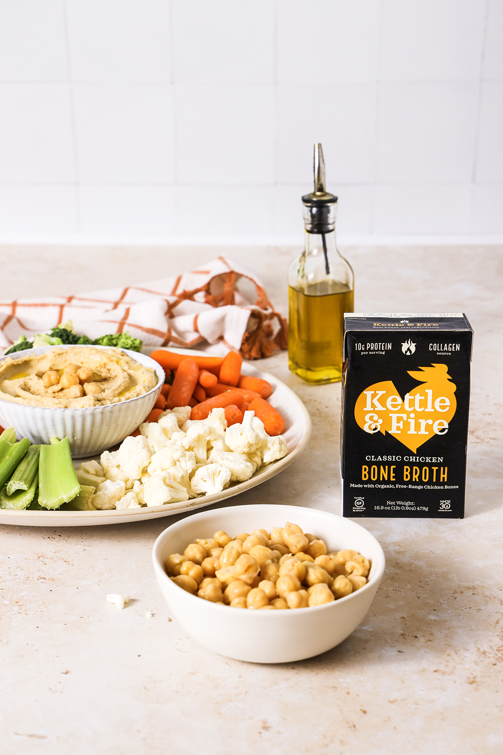 Bone Broth Hummus with Garlic and Lemon The Kettle & Fire Blog